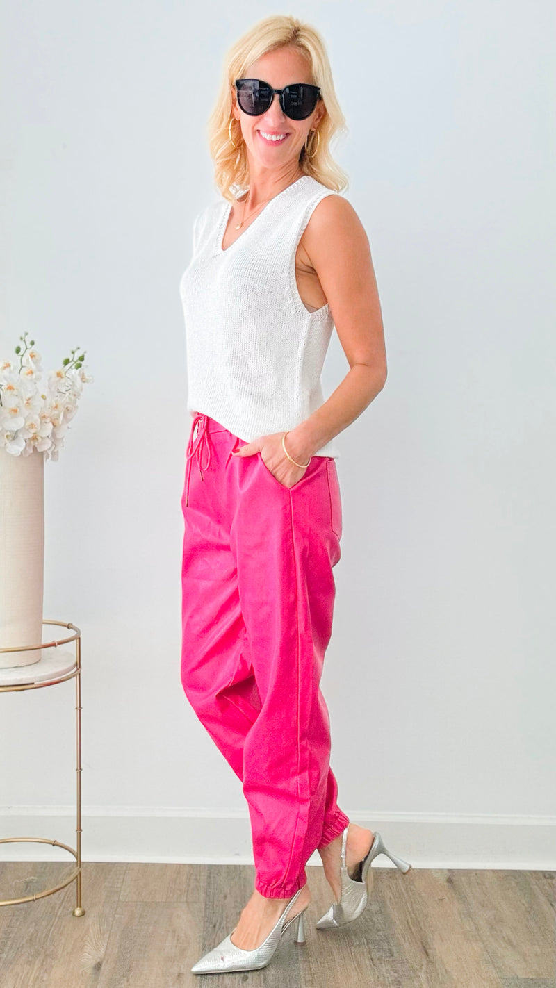 Cuffed Drawcord Jogger-170 Bottoms-VENTI6 OUTLET-Coastal Bloom Boutique, find the trendiest versions of the popular styles and looks Located in Indialantic, FL