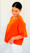 Winter in Amalfi Italian Top - Tangerine-140 Sweaters-Italianissimo-Coastal Bloom Boutique, find the trendiest versions of the popular styles and looks Located in Indialantic, FL