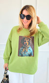 Doggy Glam Italian Sweatshirt-140 Sweaters-AZUL MONACO-Coastal Bloom Boutique, find the trendiest versions of the popular styles and looks Located in Indialantic, FL