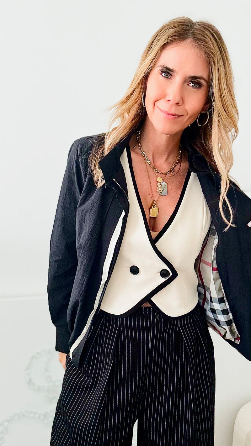 Timberlane Woven Jacket - Black-160 Jackets-Joh Apparel-Coastal Bloom Boutique, find the trendiest versions of the popular styles and looks Located in Indialantic, FL