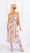 Sun-Drenched Patchwork Dress - Coral-200 Dresses/Jumpsuits/Rompers-Blu Pepper-Coastal Bloom Boutique, find the trendiest versions of the popular styles and looks Located in Indialantic, FL