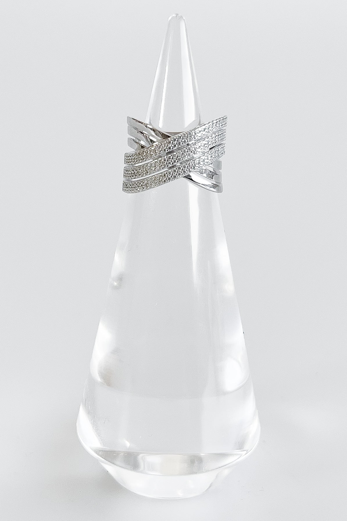 Sterling Silver Microppave Knot Ring-230 Jewelry-NYC-Coastal Bloom Boutique, find the trendiest versions of the popular styles and looks Located in Indialantic, FL