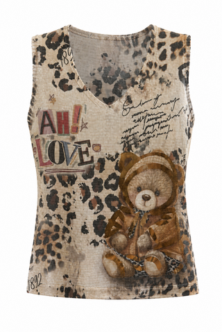Love You Beary Much Italian Sleeveless Top