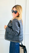 Braided Bliss Jacket-Black-160 Jackets-V SKY-Coastal Bloom Boutique, find the trendiest versions of the popular styles and looks Located in Indialantic, FL