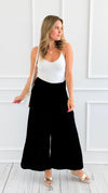 Effortless Waist Italian Pant- Black-100 Pants-SEÑORITA C-Coastal Bloom Boutique, find the trendiest versions of the popular styles and looks Located in Indialantic, FL