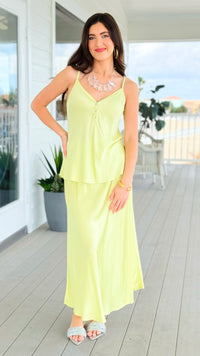 Just My Type Italian Skirt- Light Green