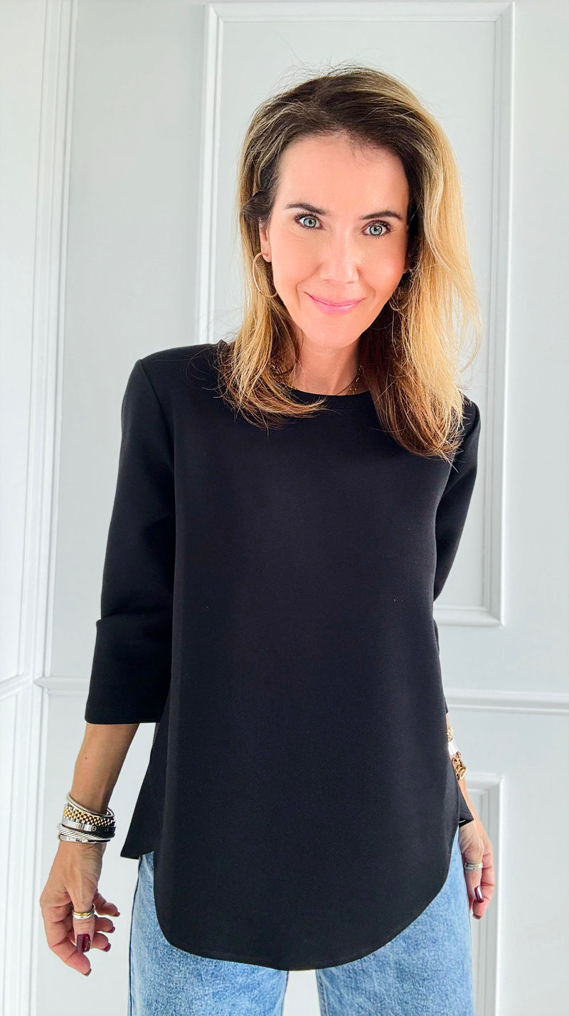 Bold Moves Top - Black-130 Long Sleeve Tops-Beverly Rose-Coastal Bloom Boutique, find the trendiest versions of the popular styles and looks Located in Indialantic, FL