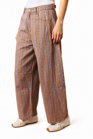 Striped Barrel Pants