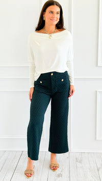 Buttoned Up Quilted Pants-170 Bottoms-VOY-Coastal Bloom Boutique, find the trendiest versions of the popular styles and looks Located in Indialantic, FL