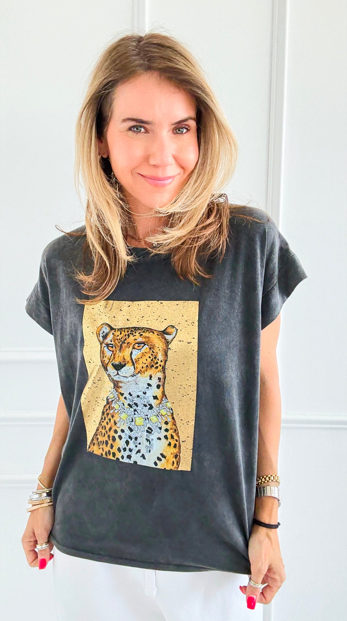 Glam Majesty Italian Graphic Tee-110 Short Sleeve Tops-Italianissimo-Coastal Bloom Boutique, find the trendiest versions of the popular styles and looks Located in Indialantic, FL