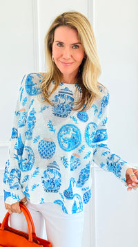 My Vase Collection Italian St Tropez Sweater-140 Sweaters-Italianissimo-Coastal Bloom Boutique, find the trendiest versions of the popular styles and looks Located in Indialantic, FL