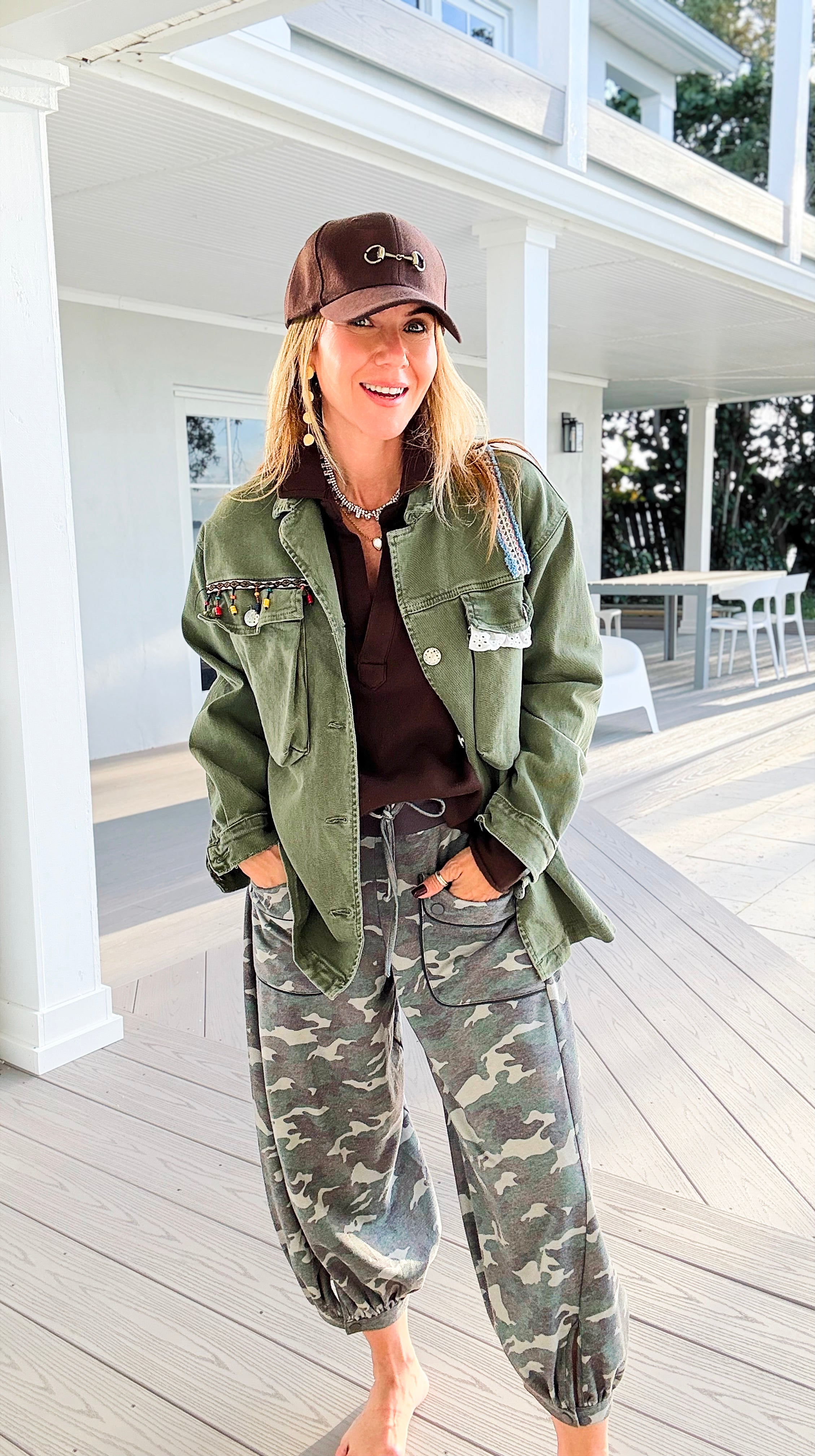 Decorative Duty Jacket-160 Jackets-V SKY-Coastal Bloom Boutique, find the trendiest versions of the popular styles and looks Located in Indialantic, FL