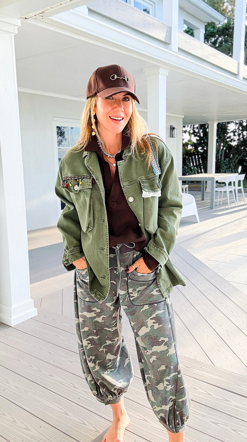 Decorative Duty Jacket-160 Jackets-V SKY-Coastal Bloom Boutique, find the trendiest versions of the popular styles and looks Located in Indialantic, FL
