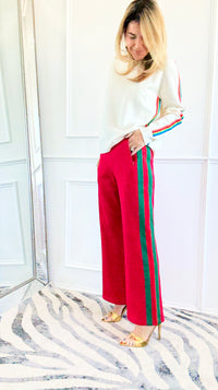 Jet Set Dreams Pants - Red-170 Bottoms/Shorts-JODIFL-Coastal Bloom Boutique, find the trendiest versions of the popular styles and looks Located in Indialantic, FL