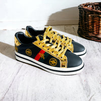 Honey Embroidered Sneakers- Black-250 Shoes-Chasing Bandits-Coastal Bloom Boutique, find the trendiest versions of the popular styles and looks Located in Indialantic, FL