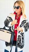 Jacquard Cardigan-150 Cardigans/Layers-Z STUDIO-Coastal Bloom Boutique, find the trendiest versions of the popular styles and looks Located in Indialantic, FL