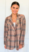 Social Plaid Italian Blazer-160 Jackets-AZUL MONACO-Coastal Bloom Boutique, find the trendiest versions of the popular styles and looks Located in Indialantic, FL