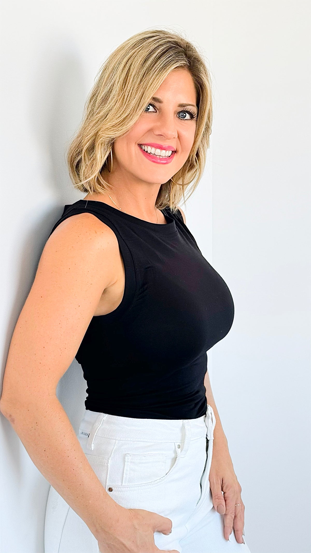 Essential Seamless Tank Top - Black-100 Sleeveless Tops-Zenana-Coastal Bloom Boutique, find the trendiest versions of the popular styles and looks Located in Indialantic, FL