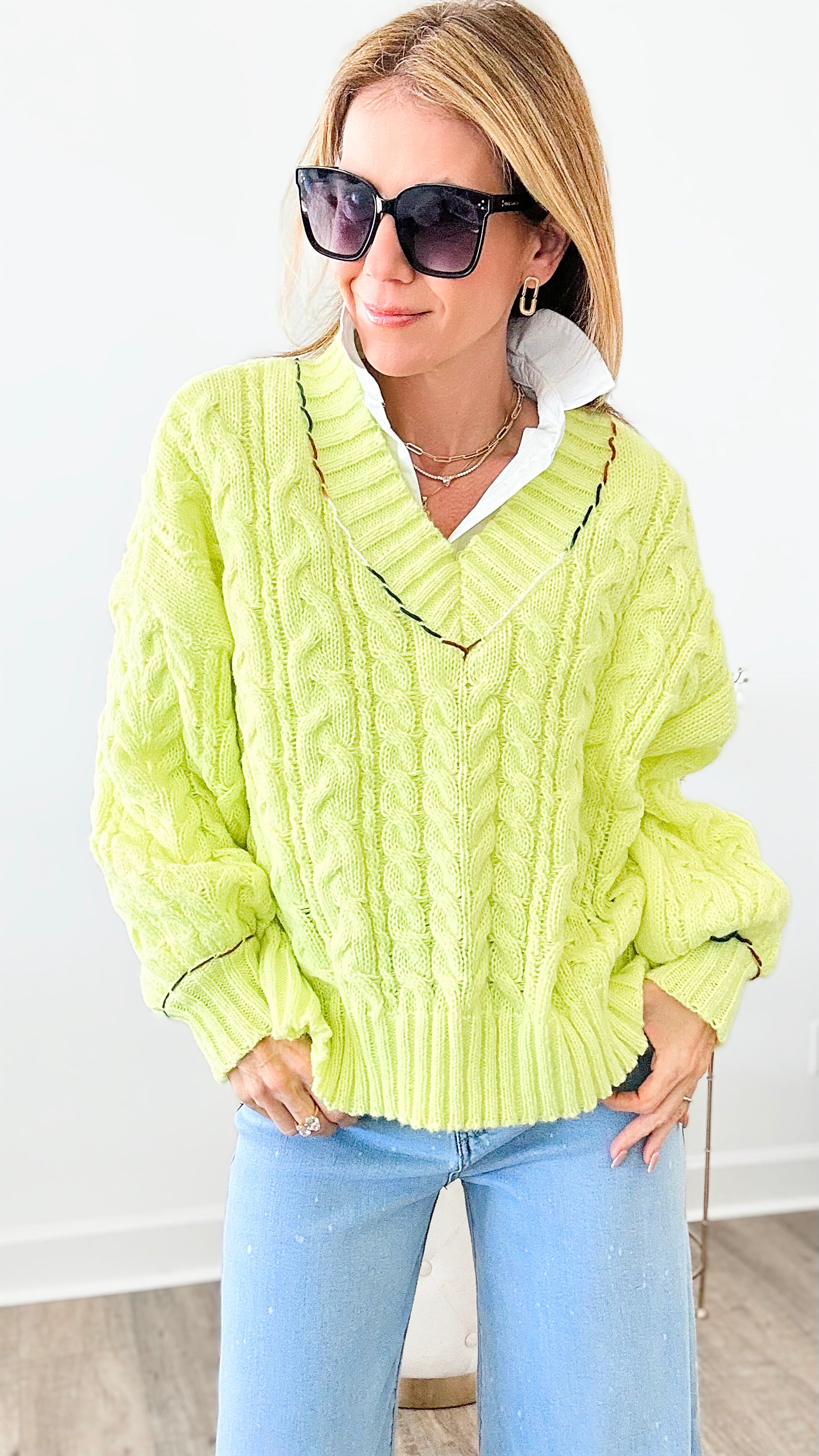 Neon knitted clearance jumper