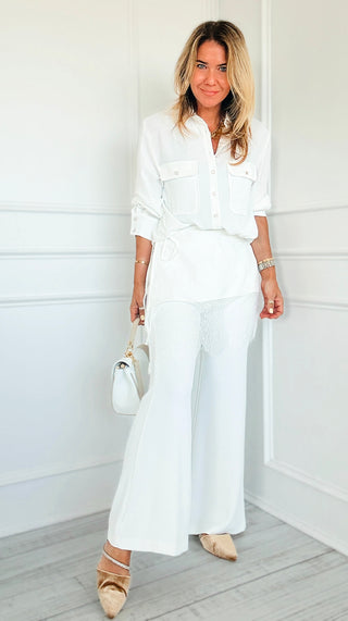 Lace Wrap Pants
