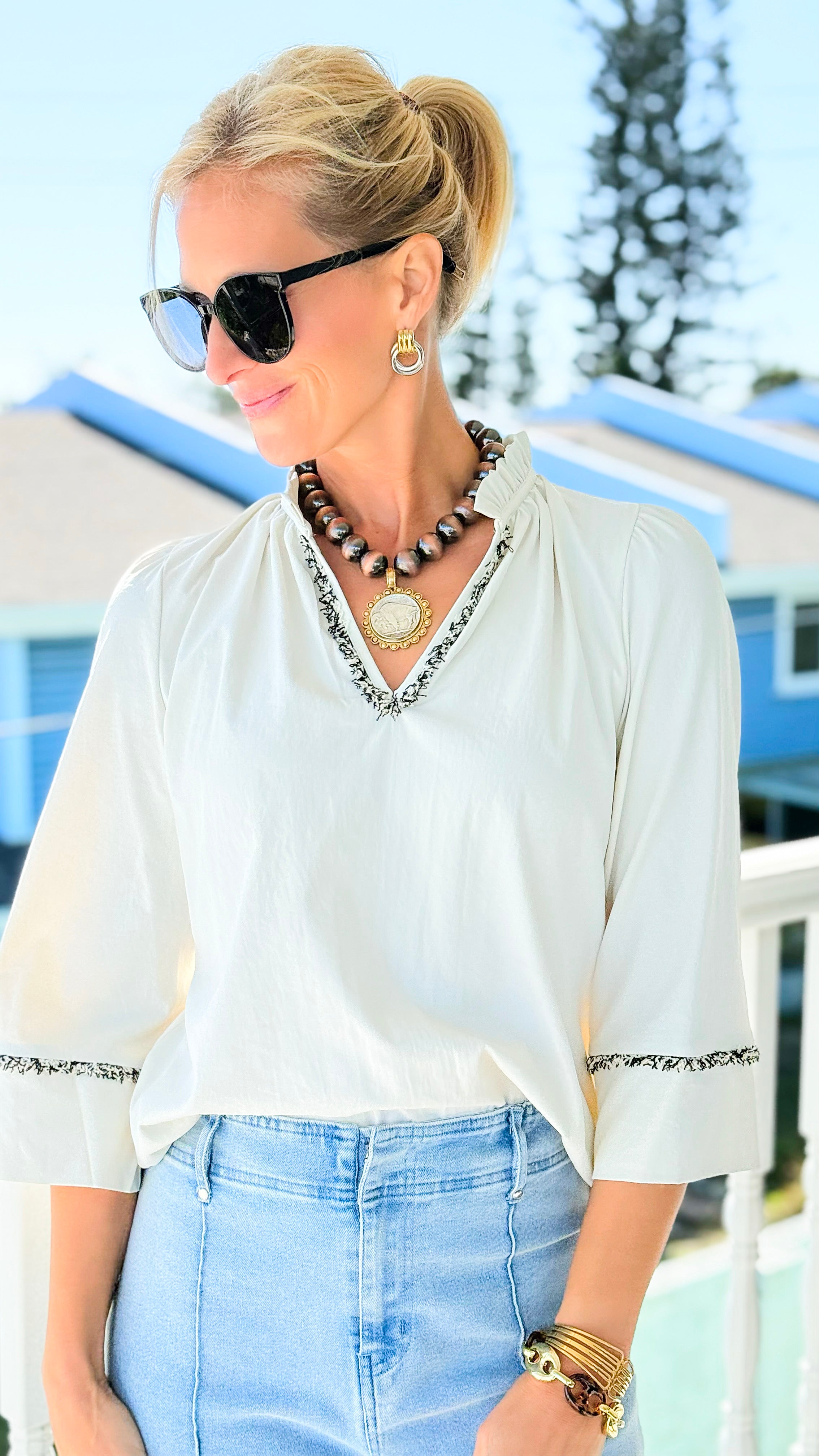 Fringe Statement Blouse