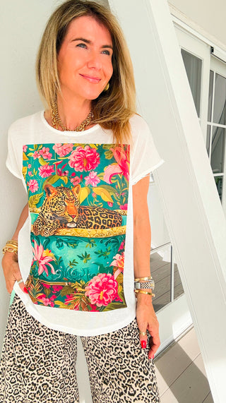 Tropical Jungle Italian Graphic Top