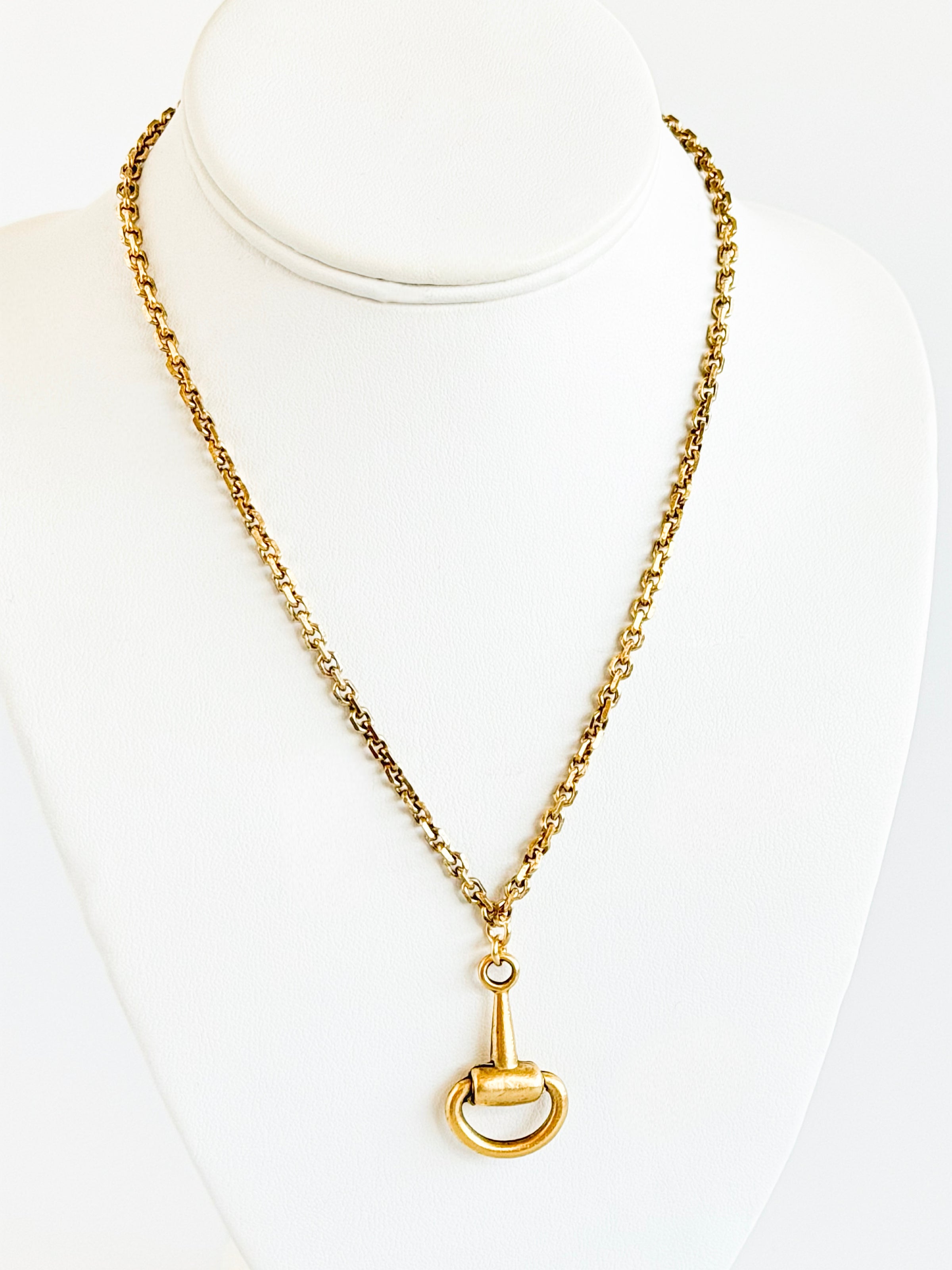 Horsebit Pendant Necklace-230 Jewelry-YOCHI-Coastal Bloom Boutique, find the trendiest versions of the popular styles and looks Located in Indialantic, FL