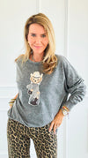 CB Custom - Rodeo Runway Sweatshirt-130 Long Sleeve Tops-Blu Pepper / Holly-Coastal Bloom Boutique, find the trendiest versions of the popular styles and looks Located in Indialantic, FL