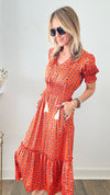 Chain Reaction Smocked Maxi Dress-200 dresses/jumpsuits/rompers-THML-Coastal Bloom Boutique, find the trendiest versions of the popular styles and looks Located in Indialantic, FL