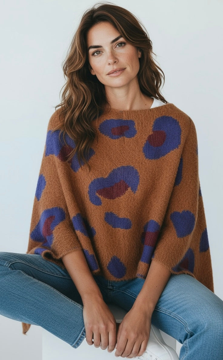 Weekend Poncho-150 Cardigans/Layers-NYW-Coastal Bloom Boutique, find the trendiest versions of the popular styles and looks Located in Indialantic, FL