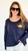 Golden Hour Knit Sweater-140 Sweaters-MIRACLE-Coastal Bloom Boutique, find the trendiest versions of the popular styles and looks Located in Indialantic, FL