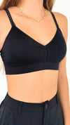 Black Plunge Situation Bra - Black Mini Loops-220 Intimates-Strap-its-Coastal Bloom Boutique, find the trendiest versions of the popular styles and looks Located in Indialantic, FL