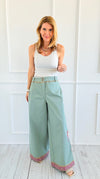 Botanical Charm Wide-Leg Pants-170 Bottoms-Aratta-Coastal Bloom Boutique, find the trendiest versions of the popular styles and looks Located in Indialantic, FL