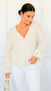Bisou Knit Italian Cardigan-150 Cardigans/Layers-Italianissimo-Coastal Bloom Boutique, find the trendiest versions of the popular styles and looks Located in Indialantic, FL