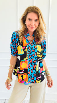 Technicolor Muse Poet Top-110 Short Sleeve Tops-VOY-Coastal Bloom Boutique, find the trendiest versions of the popular styles and looks Located in Indialantic, FL