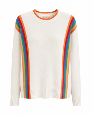 Rainbow Stripe Sweater - Off White