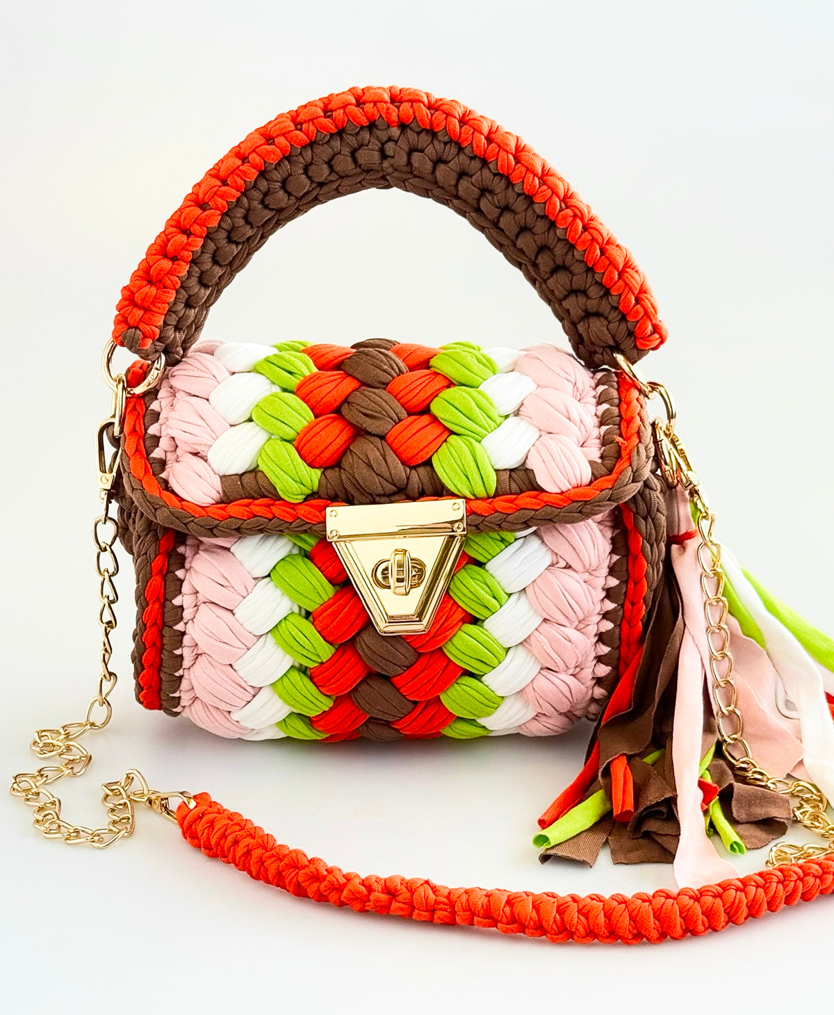 Parade Knit Bag Color Ful-240 Bags-Chasing Bandits-Coastal Bloom Boutique, find the trendiest versions of the popular styles and looks Located in Indialantic, FL