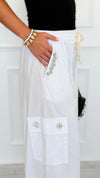 Pocket Glam Italian Flare Leg Pant- White-100 Pants-TATTOO Z-Coastal Bloom Boutique, find the trendiest versions of the popular styles and looks Located in Indialantic, FL