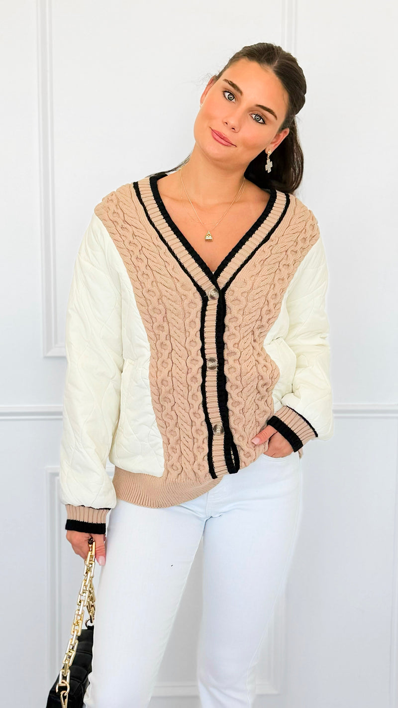 Braided Harmony Button Jacket-160 Jackets-ROUSSEAU-Coastal Bloom Boutique, find the trendiest versions of the popular styles and looks Located in Indialantic, FL