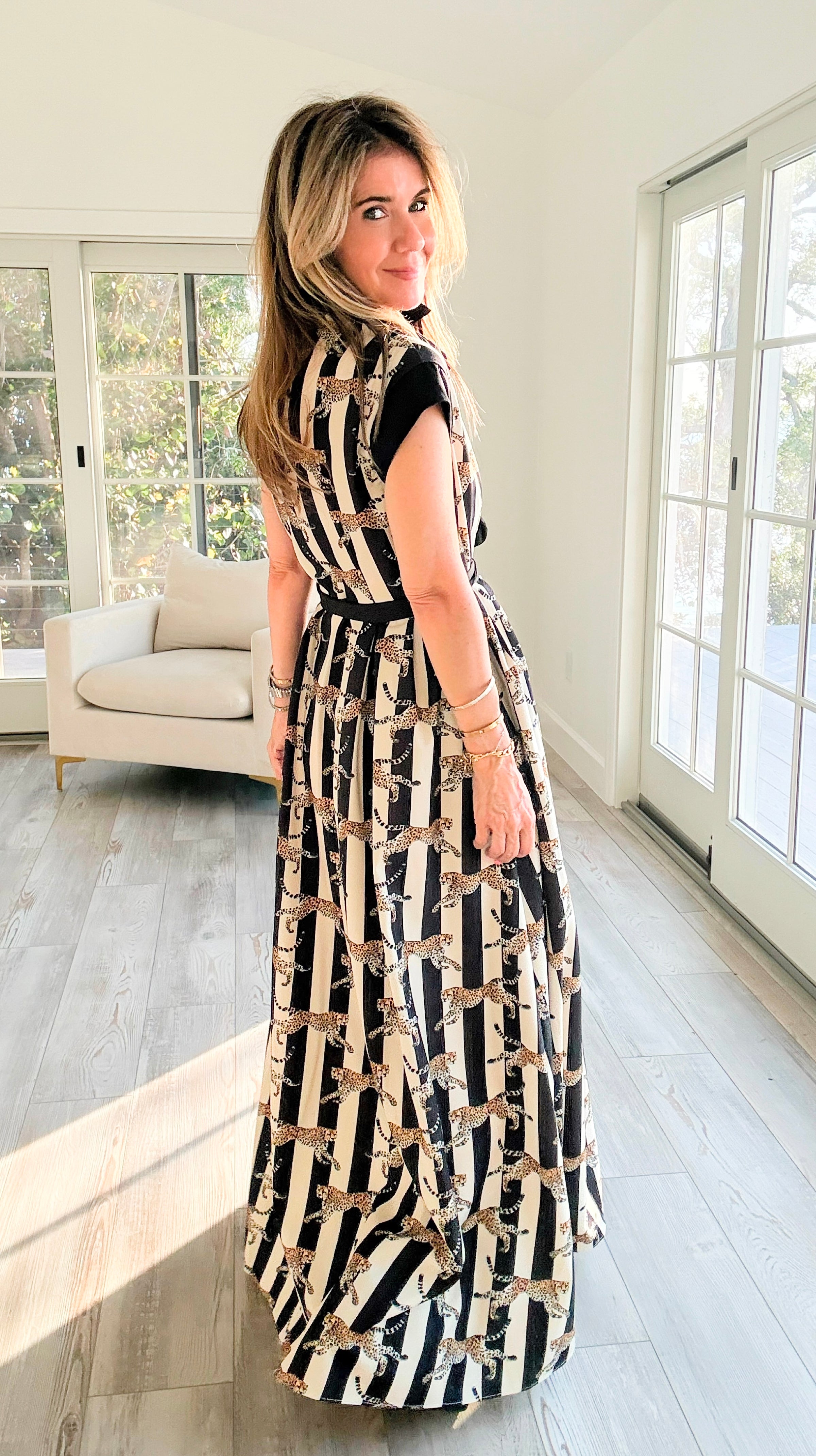 Wild Grace Tie-Front Button Down Dress