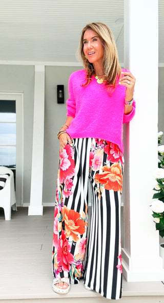 Midnight Bouquet Riviera Italian Pants