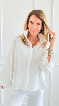 Effortless Luxe Button-Up Blouse-130 Long Sleeve Tops-Gigio-Coastal Bloom Boutique, find the trendiest versions of the popular styles and looks Located in Indialantic, FL