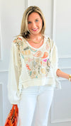 Paisley Dreams Hooded Top-110 Long Sleeve Tops-POL-Coastal Bloom Boutique, find the trendiest versions of the popular styles and looks Located in Indialantic, FL