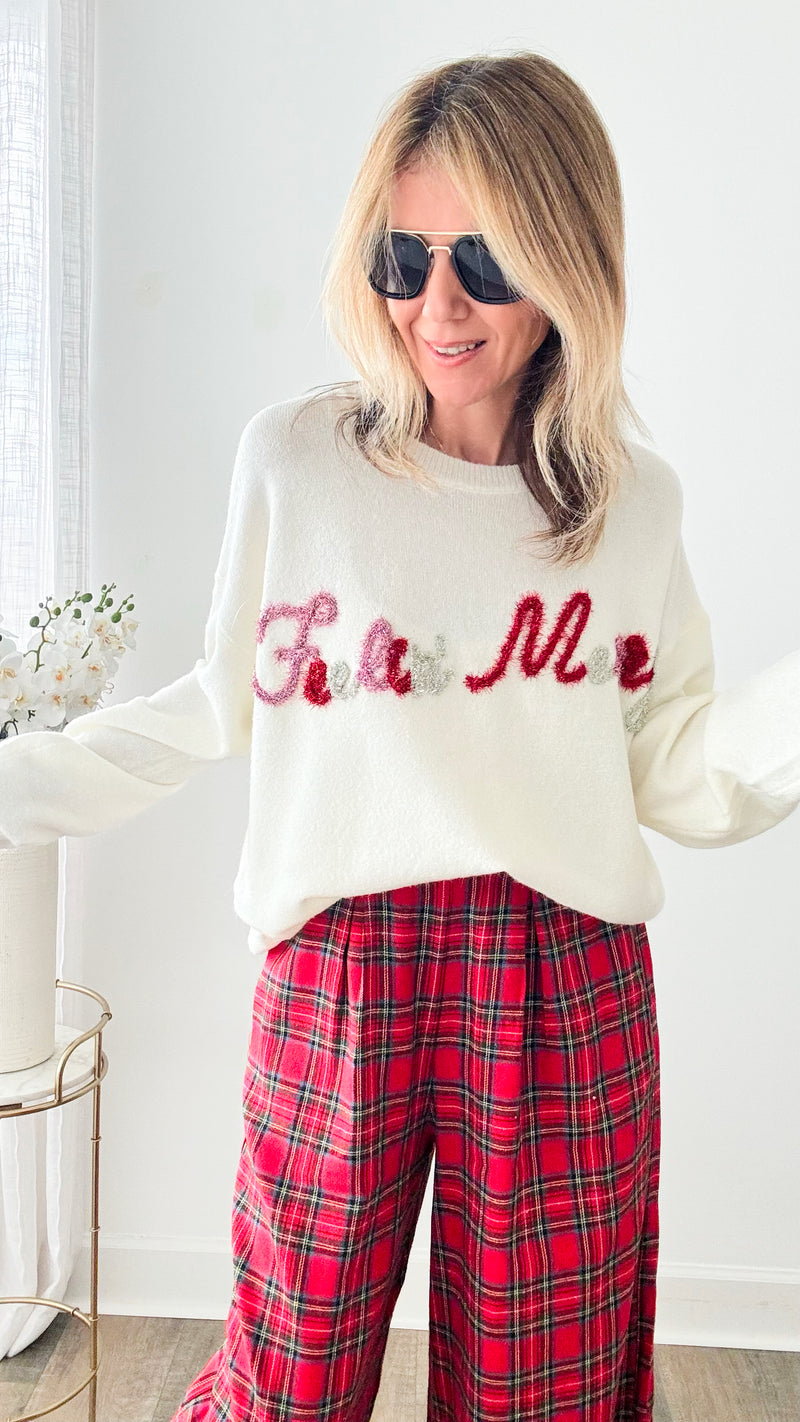 Feelin' Merry Pullover Sweater - Ivory-140 Sweaters-LE LIS-Coastal Bloom Boutique, find the trendiest versions of the popular styles and looks Located in Indialantic, FL