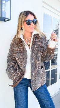 Wild Instinct Corduroy Collar Utility Jacket-160 Jackets-she + sky-Coastal Bloom Boutique, find the trendiest versions of the popular styles and looks Located in Indialantic, FL