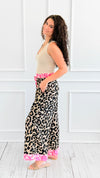 Playful Edge Contrast Trim Pants-170 Bottoms-BIBI-Coastal Bloom Boutique, find the trendiest versions of the popular styles and looks Located in Indialantic, FL