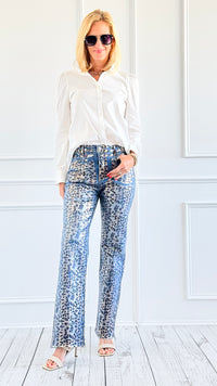 Gilded Wild Denim Pants-170 Bottoms-JJ'S FAIRYLAND-Coastal Bloom Boutique, find the trendiest versions of the popular styles and looks Located in Indialantic, FL