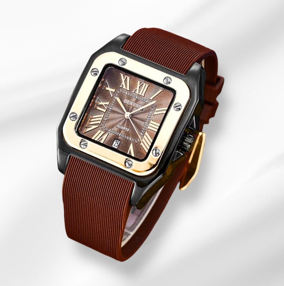 Iconic Edge Square Watch - Wine-230 Jewelry-Chasing Bandits-Coastal Bloom Boutique, find the trendiest versions of the popular styles and looks Located in Indialantic, FL