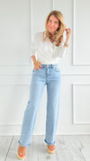 Weekend Breeze Straight Ankle Jeans-190 Denim-Mica Denim-Coastal Bloom Boutique, find the trendiest versions of the popular styles and looks Located in Indialantic, FL