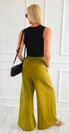 Relaxed Flare-Leg Italian Pant- Pistachio-100 Pants-AZUL MONACO-Coastal Bloom Boutique, find the trendiest versions of the popular styles and looks Located in Indialantic, FL